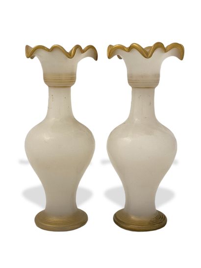 PAIR OF BALUSTRA VASES of Napoleon III period...