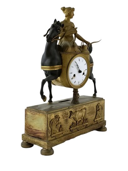 
Empire period gilt bronze and brown patina...