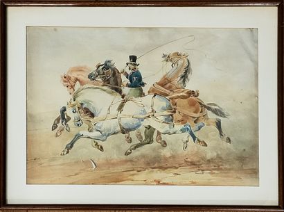 early 19th century school 

Postillon

AQUARELLE

Not...