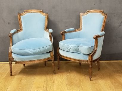 Pair of cabriolet back shepherd's chairs...