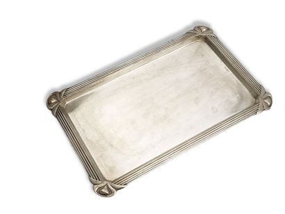 RECTANGULAR MAILING TRAY Circa 1910 in silver...