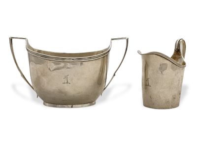 SUCTION JUG AND MILK POT - England George...