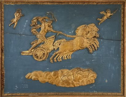 DOOR OR TRUMP TOP Circa 1800 in wood and...