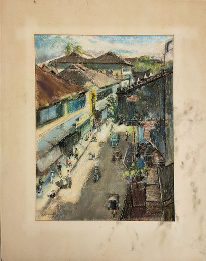 MODERN SCHOOL

View of Saigon, 1955

PASTEL

Signed...