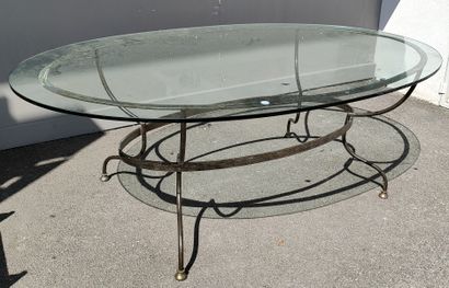 OVAL DINING TABLE Modern with wrought iron...