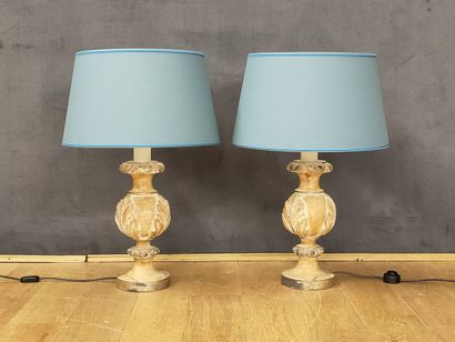 TWO PAIRS OF MODERN LAMPS in the Louis XIV...