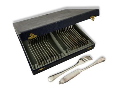 CHRISTOFLE - AMERICA MODEL - 12 FORKS AND...
