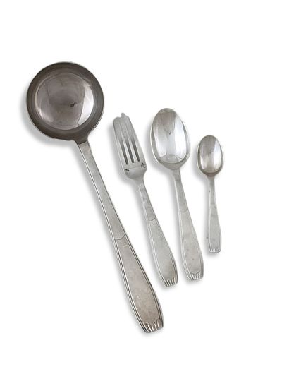 ALFENIDE - 37 Piece Art Deco Period silver...