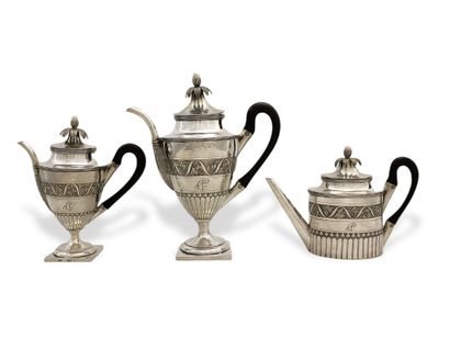 THREE PIECES TEA/COFFEE SET - Foreign work...