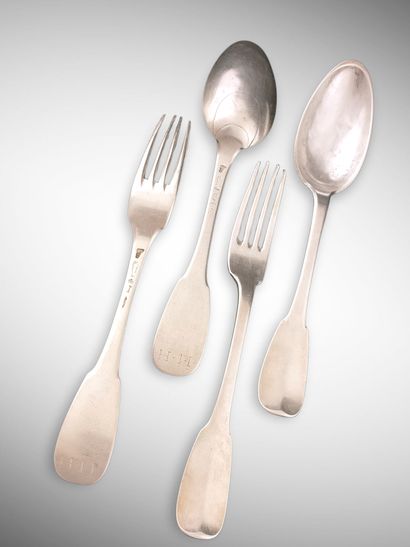 6 FORKS AND 4 TABLE SPOONS including a suite...