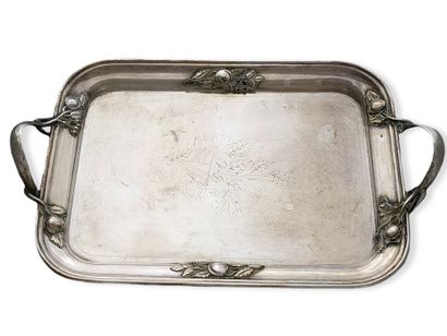 RECTANGULAR SERVICE PLATE with handles of...