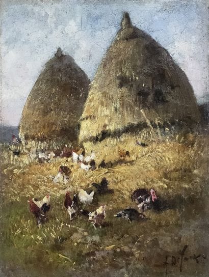 Alexandre DEFAUX (1826-1900)

Barnyard in...