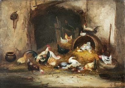 Claude GUILLEMINET (1821 c. 1866)

Barnyard

OIL...
