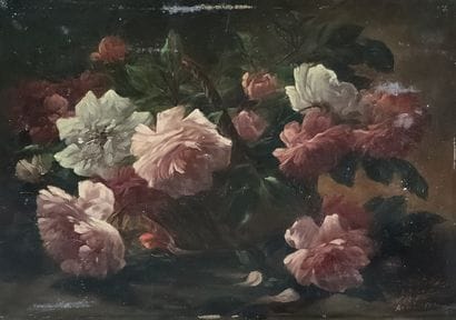 FRENCH SCHOOL AROUND 1900

Throwing Roses...
