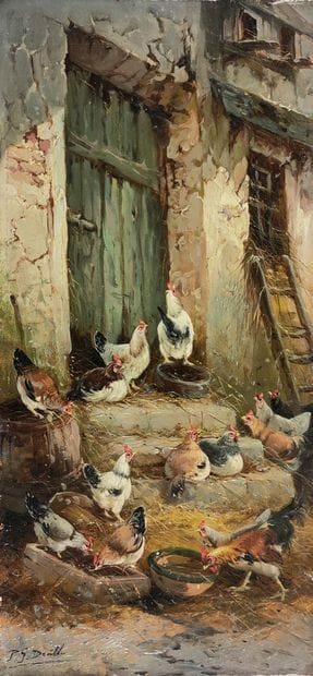Pierre Gustave DEVILLE (1815- ?)

Barnyard...