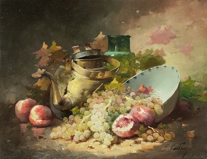 G. VALLON (XIX-XXth Century)

Grapes, peaches,...