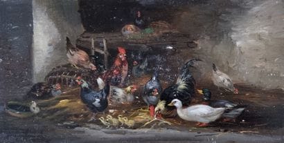Claude GUILLEMINET (1821-c.1866)

Barnyard...