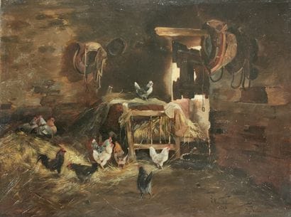CHAVIZING (XIX-XXth Century)

Barnyard in...