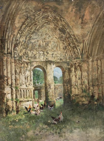 Alexandre DEFAUX (1826-1900)

Barnyard in...