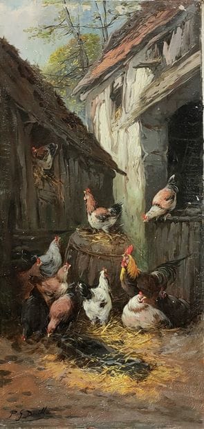 Pierre Gustave DEVILLE (1815- ?)

Barnyard...