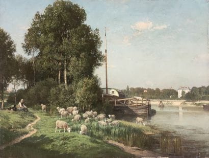E. BATAILLE (XIXème Siècle)

Berger et troupeau...