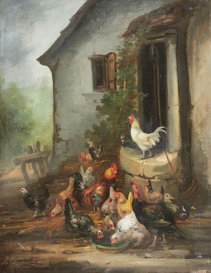 Claude GUILLEMINET (1821-c.1866)

Low courtyard...