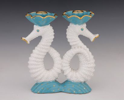 DERUTA - TWO LIGHT TABLE CANDELABRE IN THE...