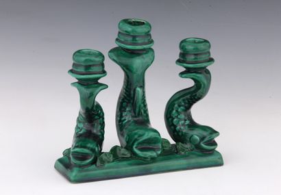 THREE LIGHT TABLE CANDELABRE IN THE FORM...