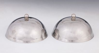 CRISOTEL - SET OF 7 silver plated plate cloches...