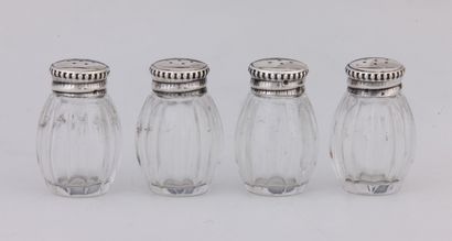 CHRISTOFLE - SET OF 4 INDIVIDUAL SALONS with...