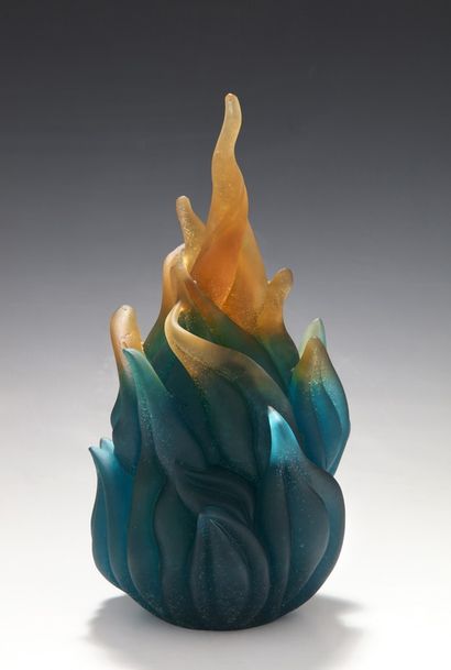 DAUM CRISTAL - POT A FEU GRAND MODELE Moderne...