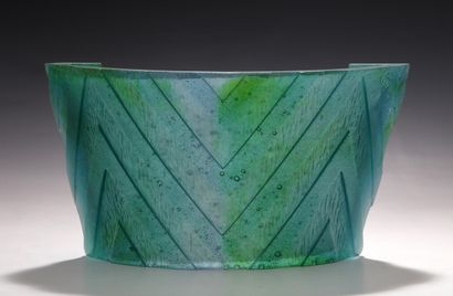 DAUM FRANCE - Pair of Modern Art Deco Style...