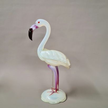 MURANO - STATUTE OF FLEMISH ROSE Modern glass...