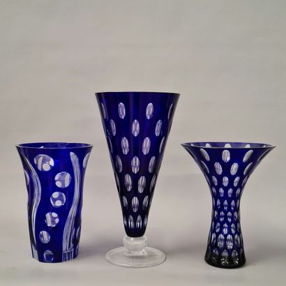 MASINI ET CRISTAL DE PARIS - 3 VESSELS OF...