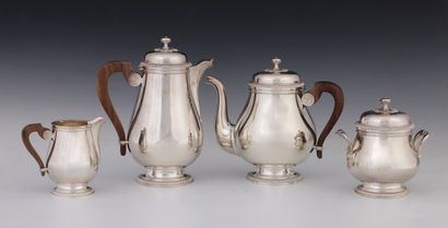 CHRISTOFLE - LAUZUN MODEL - 4 PIECES TEA/COFFEE...