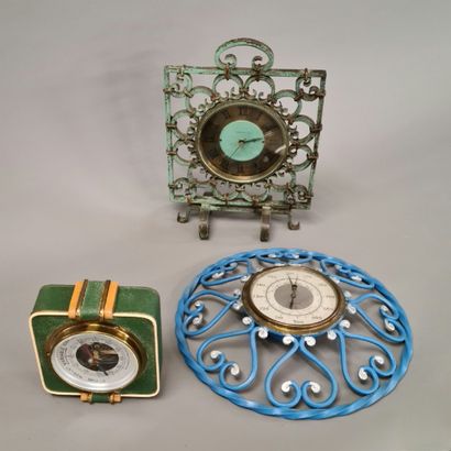 1 JAEGER LECOULTRE TABLE CLOCK AND 1 MAXANT...