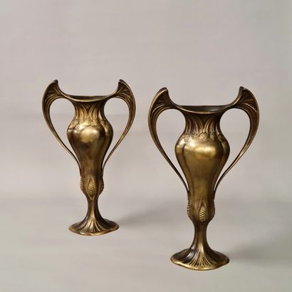 AUGUSTE DELAHERCHE (1857-1940) - Pair of...