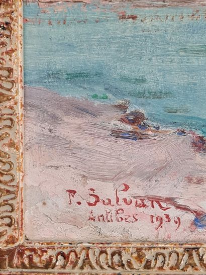 P. SALVAN (XXth CENTURY)

View of Antibes...