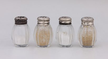 CHRISTOFLE - SET OF 4 INDIVIDUAL SALONS with...