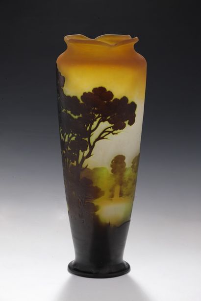 Emile GALLE (1846-1904) - LARGE OVOID VASE...