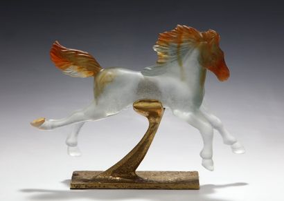 DAUM FRANCE - CHEVAL AREION - STATUETTE DE...