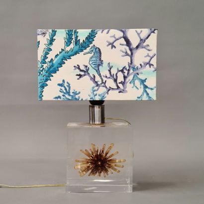 LAMP Circa 1980 with foot in altuglas and...