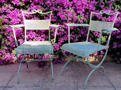PAIRE DE FAUTEUILS DE JARDIN Circa 1950 à...