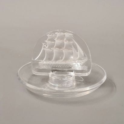 LALIQUE FRANCE - Modern BAGUIER in molded...