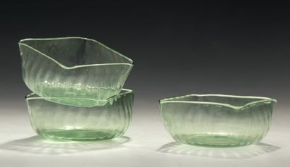 BACCARAT (?) - SET OF 7 SQUARE RINCING FINGERS...