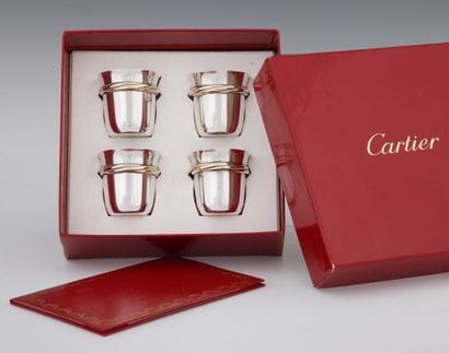CARTIER PARIS - MODELE TRINITY - 4 GOBELETS...