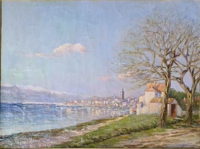 Marc BRETON (XXth Century)

City by the sea...