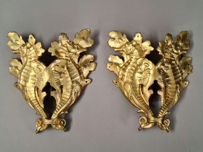 Pair of Art Deco Modern bronze wall lamps...
