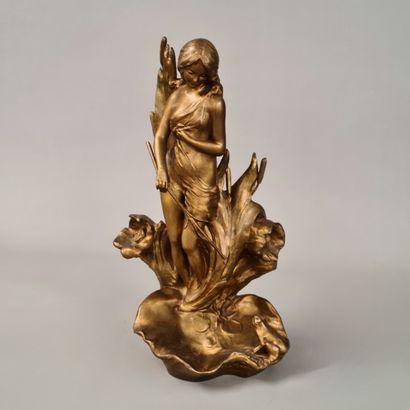 2 STATUETTES Circa 1900, one in regula with...