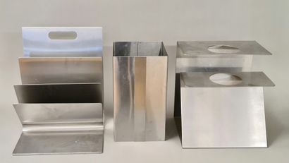 3 ACCESSORIES - Design, circa 1970 in stainless...